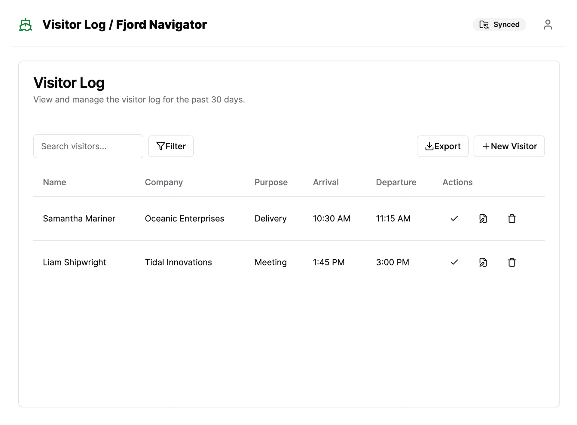 ISPS Logbook